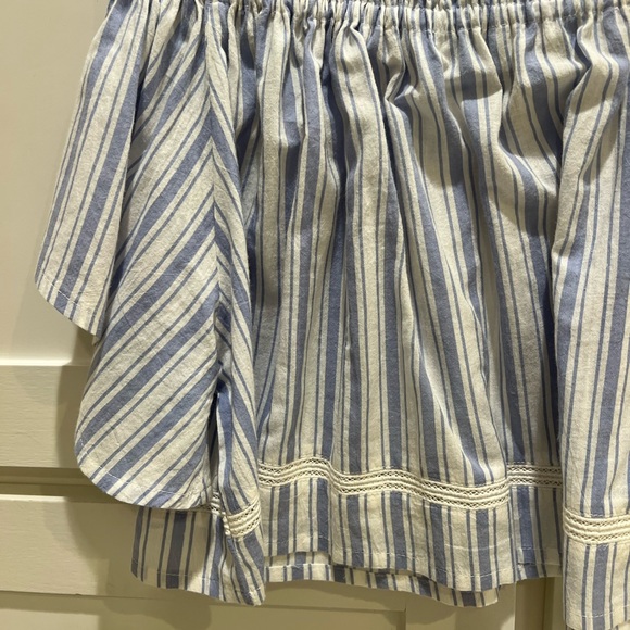 Blue & White Stripped Off the Shoulder Top - Picture 8 of 11